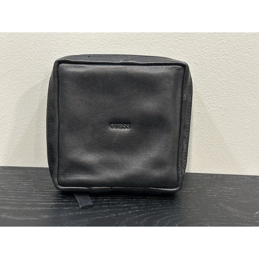 Vintage Guess Y2K 20 CD DVD Disc Holder Portable Carry Case Black EUC